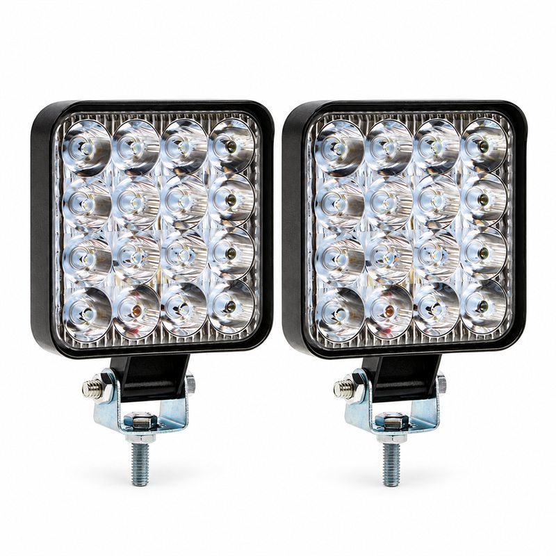 goshopbg-1048-01-white-800 Комплект 2 броя LED фарове 48W Offroad 12–24V на бял фон – SKU 1048