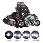 Previous Next LED Акумулаторен челник с три светлини -