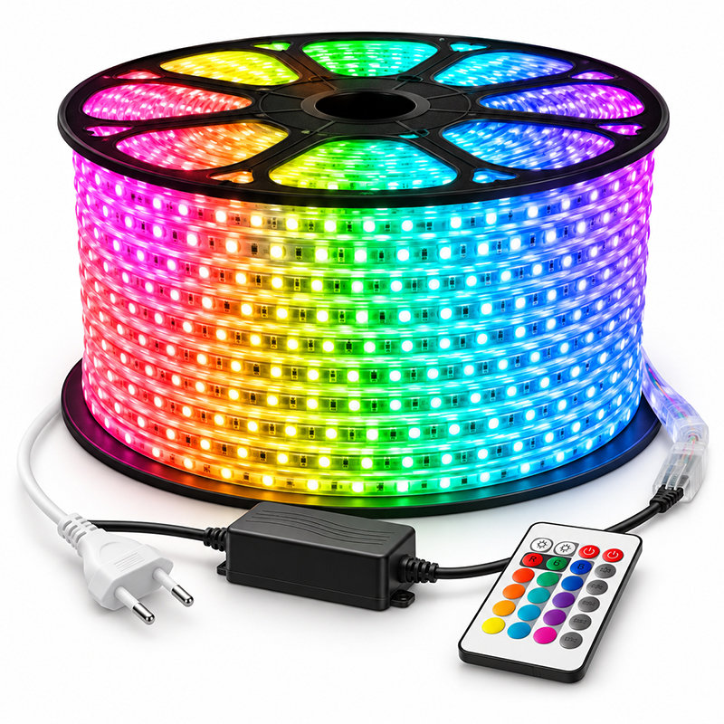rgb-led-lenta-100m-2 RGB LED лента 220V, 100 метра – влагозащитена IP65 - Image 1