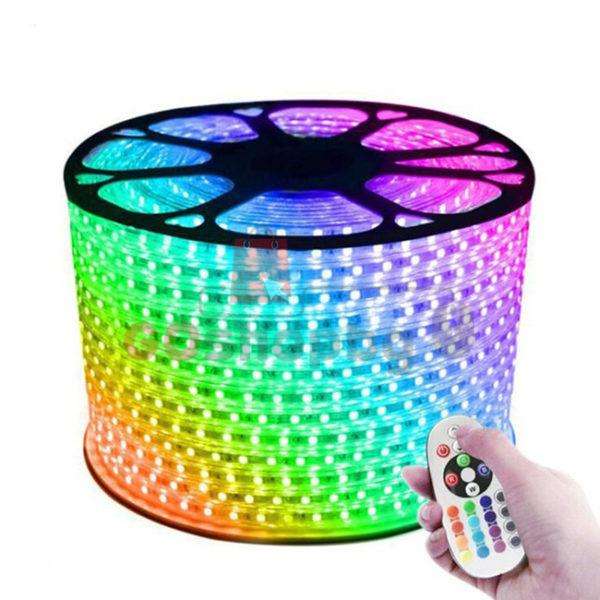 LED Цветна Лента Rgb на 220V Водоустойчива 100 метра на ТОП цени - GOshopbg