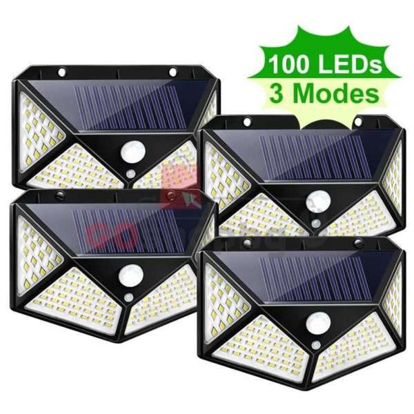 led-solarna-lampa-s-sensor-za-dvijenie-100-dioda Промо Оферта: 4бр. Соларна LED лампа със сензор за движение -