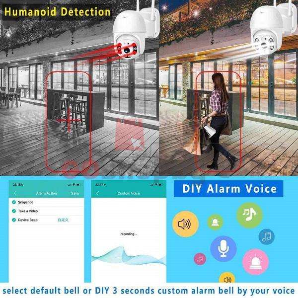 vunshna-kamera-s-dve-anteni-wateproof-360-wifi-5mp-full-hd- (3) Куполна безжична Wi-fi камера 2MPX- 4+4LED