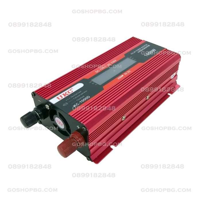 Инвертор за ток с дисплей 1000w 12/220V UKC