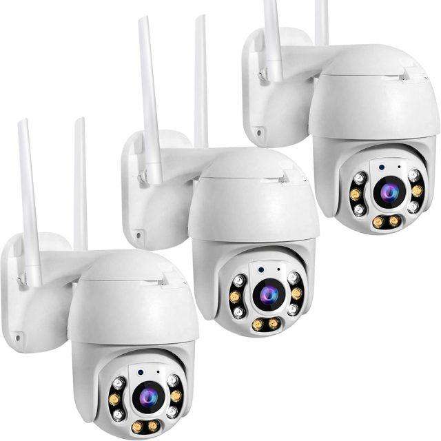 3бр. Куполна безжична Wi-fi камера 2MPX- 4+4LED