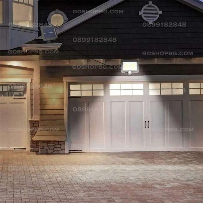 LED соларен прожектор с COB диоди и сензор