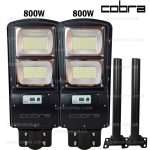 2бр. LED соларна улична лампа със сензор за движение 800W COBRA