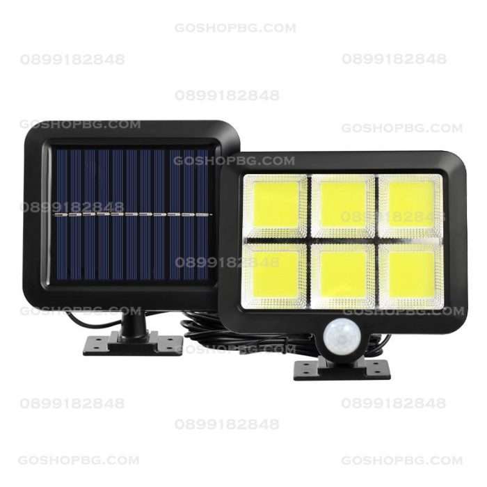LED соларен прожектор с COB диоди и дистанционно
