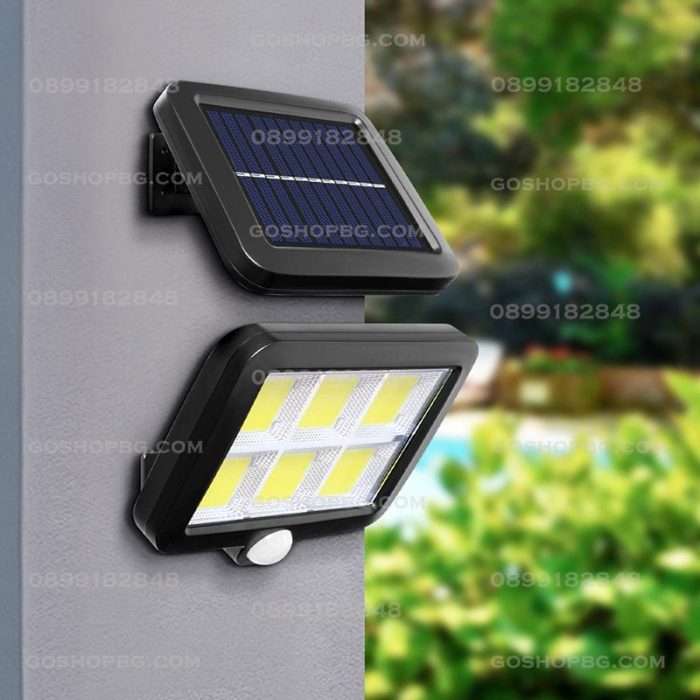 LED соларен прожектор с COB диоди и дистанционно
