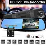 Видеорегистратор DVR огледало с две камери
