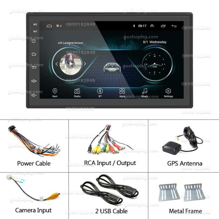 Универсална мултимедия двоен дин с Android и GPS