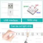 3 метра цветна usb LED лента за телевизор