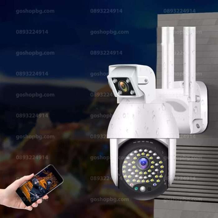 Куполна Wifi камера с два обектива 50leds