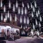 LED коледни висулки 50см падащ сняг