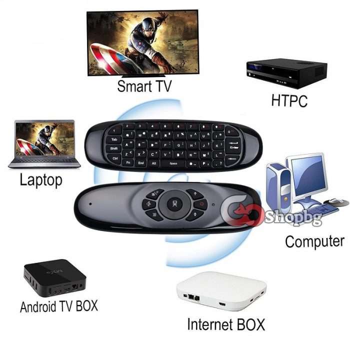 Smart дистанционно с мишка и клавиатура за телевизор Air Mouse