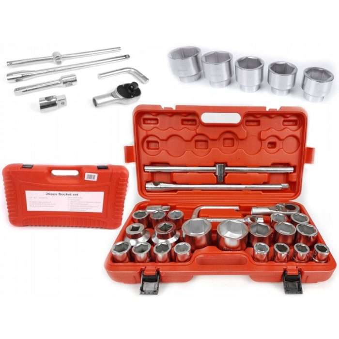 Камионджийско гедоре 26 части, шестостенно 3/4″ & 1″ ,21-65mm