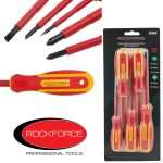 Комплект изолирани електричарски отвертки 5 части ROCKFORCE