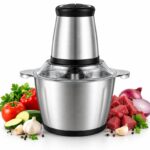 Електрически кухненски чопър 2L 1200W с 4 остриета и 2 скорости – неръждаема стомана