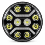 Диоден LED халоген кръгъл със стойка 50W 22см 12V-24V