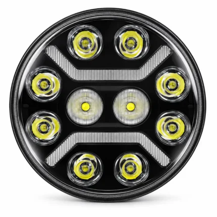 Диоден LED халоген кръгъл със стойка 50W 22см 12V-24V
