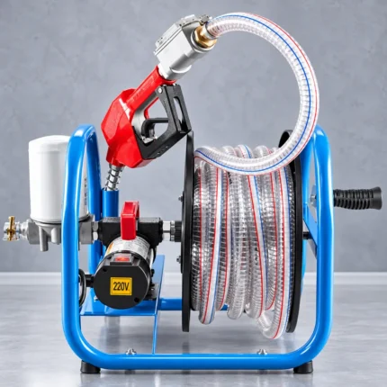Електрическа помпа за дизел и масла 220V, 380W, 50 л/мин с макара и пистолет
