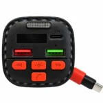 FM трансмитер с Bluetooth 5.3, MP3, Type-C кабел, USB и волтметър - Image 2